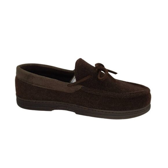 Wayland Square NEW Men's Deluxe Memory Foam Brown Slippers - sz. Med. 8-9 - Picture 1 of 5